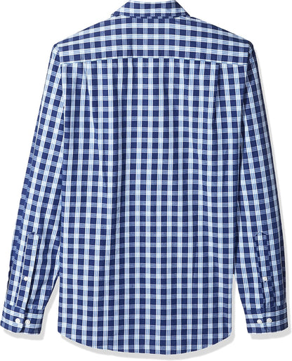 HOTAmazon Essentials Men's Regular-Fit Long-Sleeve Casual Poplin Shirt, Button Front, Business Casual, Collared