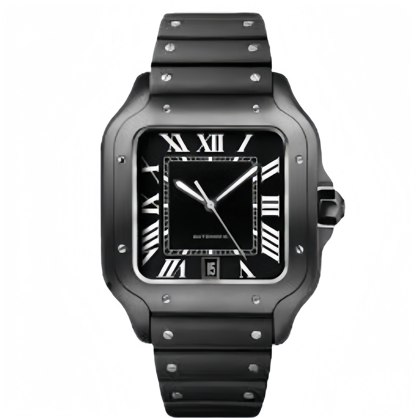 【#A271】Men's Automatic Mechanical Watch With Square Case & Roman Numeral Dial
