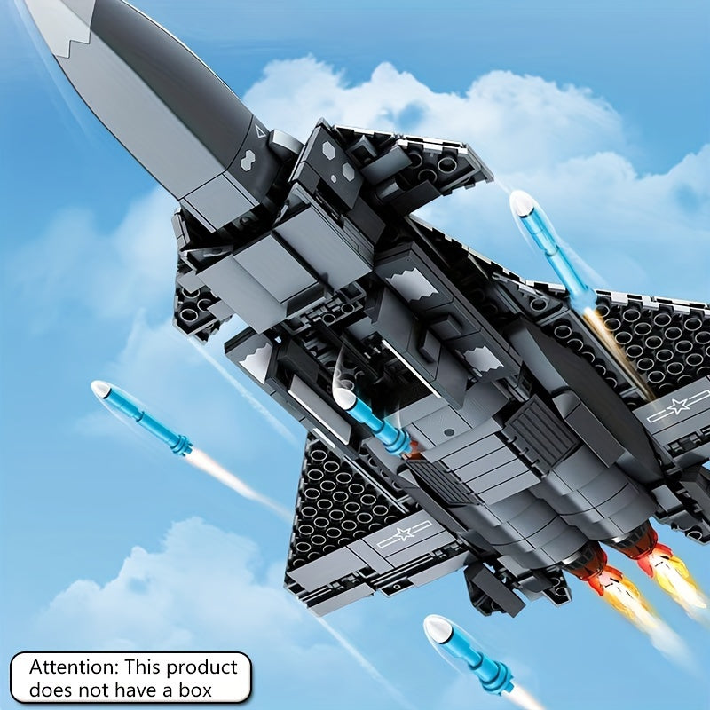 Chengdu J-20 Stealth Fighter Jet Building Blocks Set for Adults, DIY Collectible Model Kit, Educational Construction Toy, Aviation Military