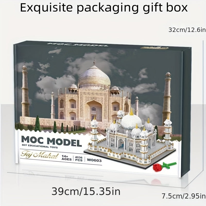 Building Blocks Taj Mahal Castle High Difficult Huge Shape Assembled Building Educational Toys