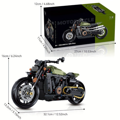 634pcs 60514 Technology Motorcycle Building Blocks