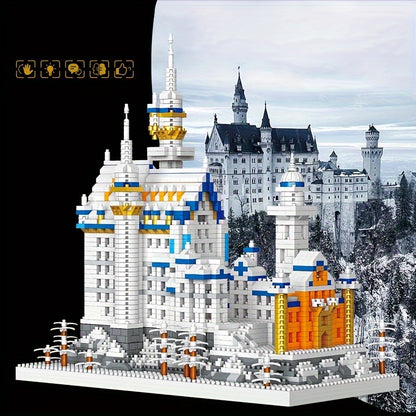 2790pcs Miniature Building Blocks Of World Famous Landmarks, Swan Lake Castle, A World Landscape Architectural Model, Assembly Toy, Gift, De