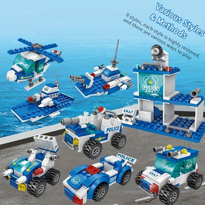 Department Car Building Blocks, City Patrol Police Toy, Vehicle Truck Action Figures Brick Toys For Children, Role-Play Toys For Boys