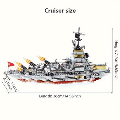 Building Block Cruiser Gift, 900pcs Diy Building Kit, Learning Engineering Building Toys, Christmas Gift