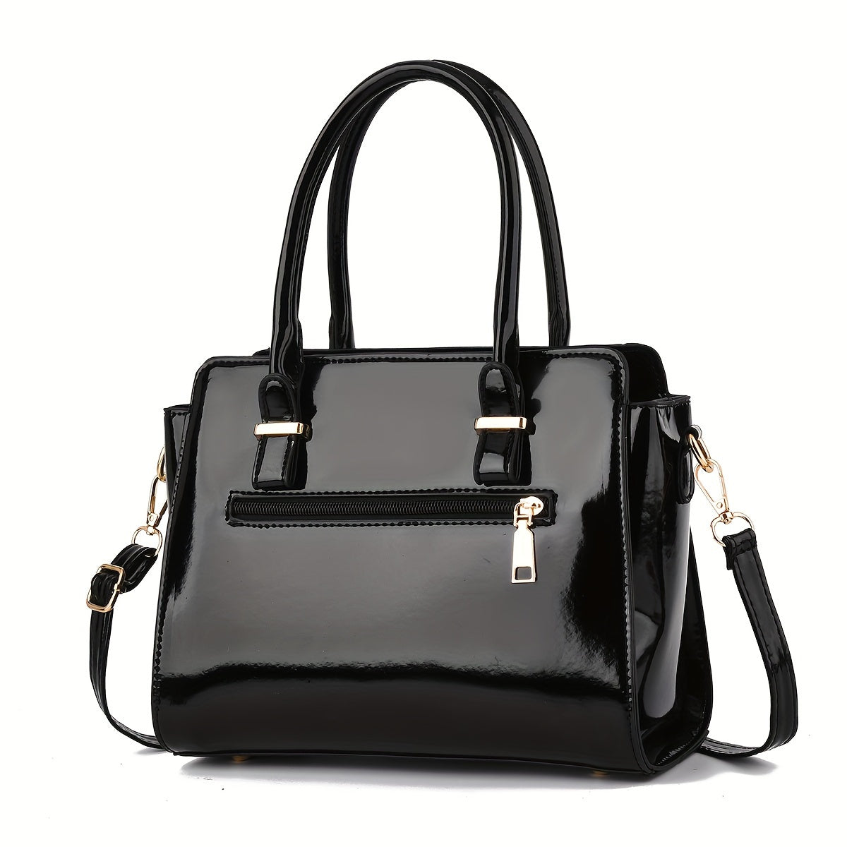 today's deals，No middlemen to make the difference!Classic Solid Color Crocodile Pattern Tote Bag With Clutch Purse, Textured Bags For Women