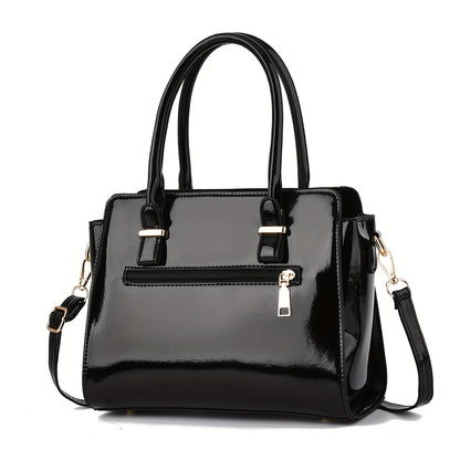 today's deals，No middlemen to make the difference!Classic Solid Color Crocodile Pattern Tote Bag With Clutch Purse, Textured Bags For Women
