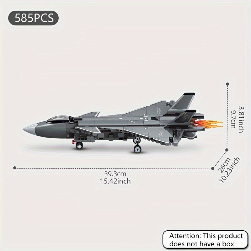 Chengdu J-20 Stealth Fighter Jet Building Blocks Set for Adults, DIY Collectible Model Kit, Educational Construction Toy, Aviation Military