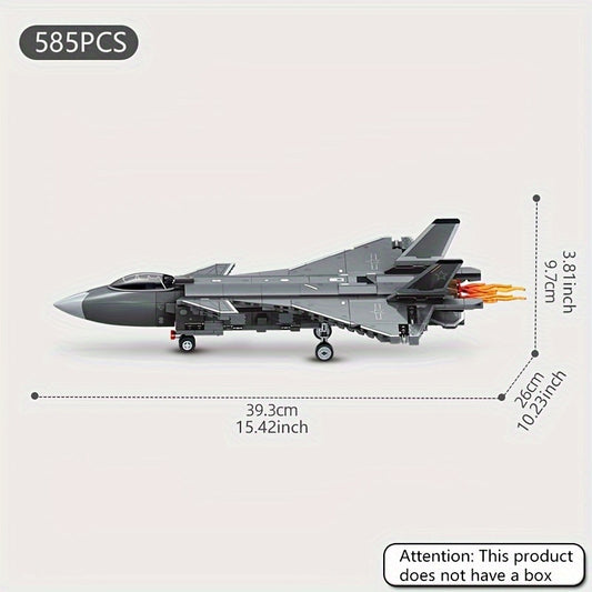 Chengdu J-20 Stealth Fighter Jet Building Blocks Set for Adults, DIY Collectible Model Kit, Educational Construction Toy, Aviation Military