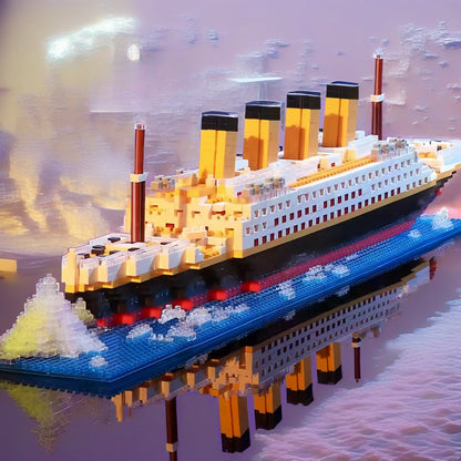 2500+pcs Building Blocks Assembled Toys Titanic Jumbo Educational Intelligence Cruise Model Gift, Halloween/Thanksgiving Day/Christmas gift,