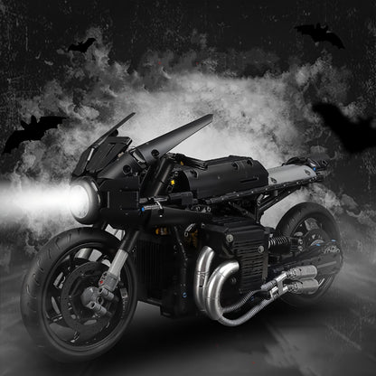 1981-Piece Cool Dark Motorcycle & Racing Car Building Blocks Set - 1:5 Scale Diy Model Kit For Teens & Adults, Durable Abs Material, Perfect