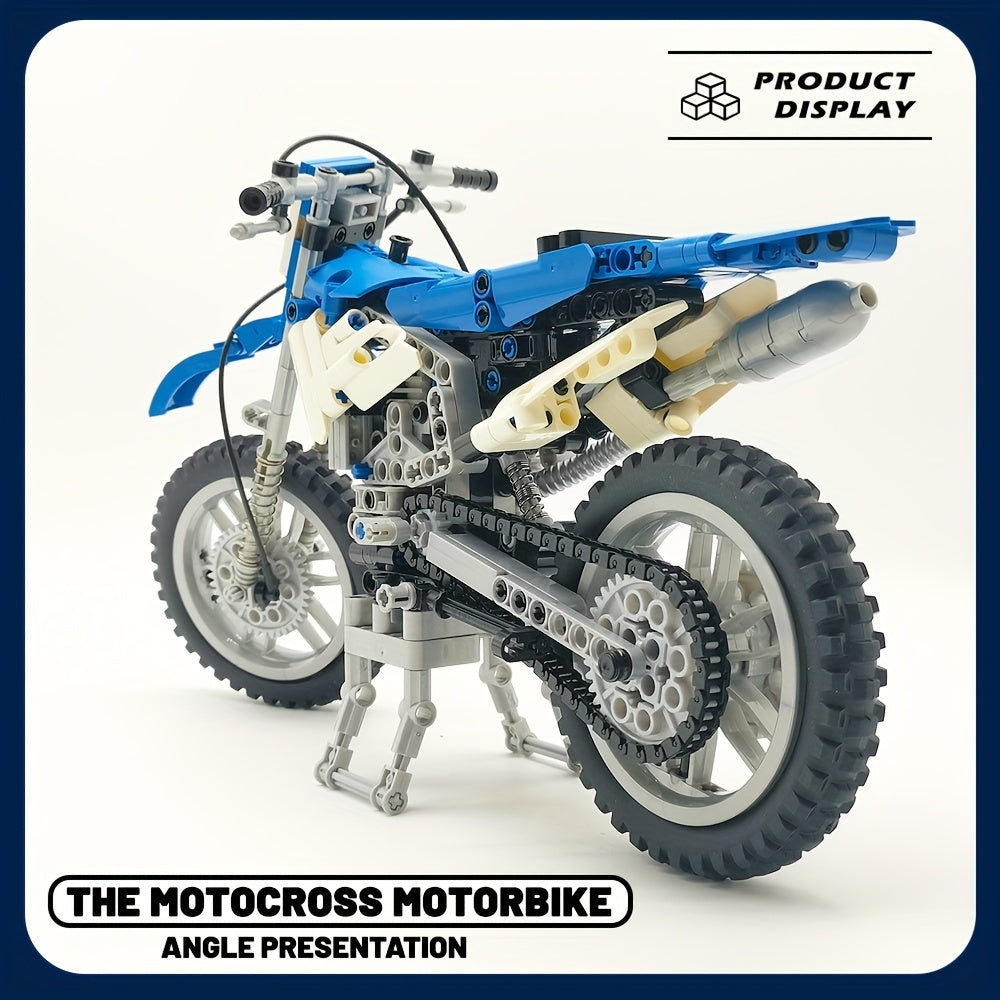 Technical 1:6 Motorcycle Building Blocks, The Motocross Motorbike Model Bricks, High-Tech Classic Collection, Educational Toys, Gifts