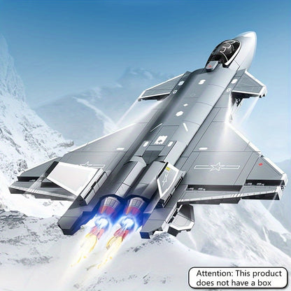 Chengdu J-20 Stealth Fighter Jet Building Blocks Set for Adults, DIY Collectible Model Kit, Educational Construction Toy, Aviation Military