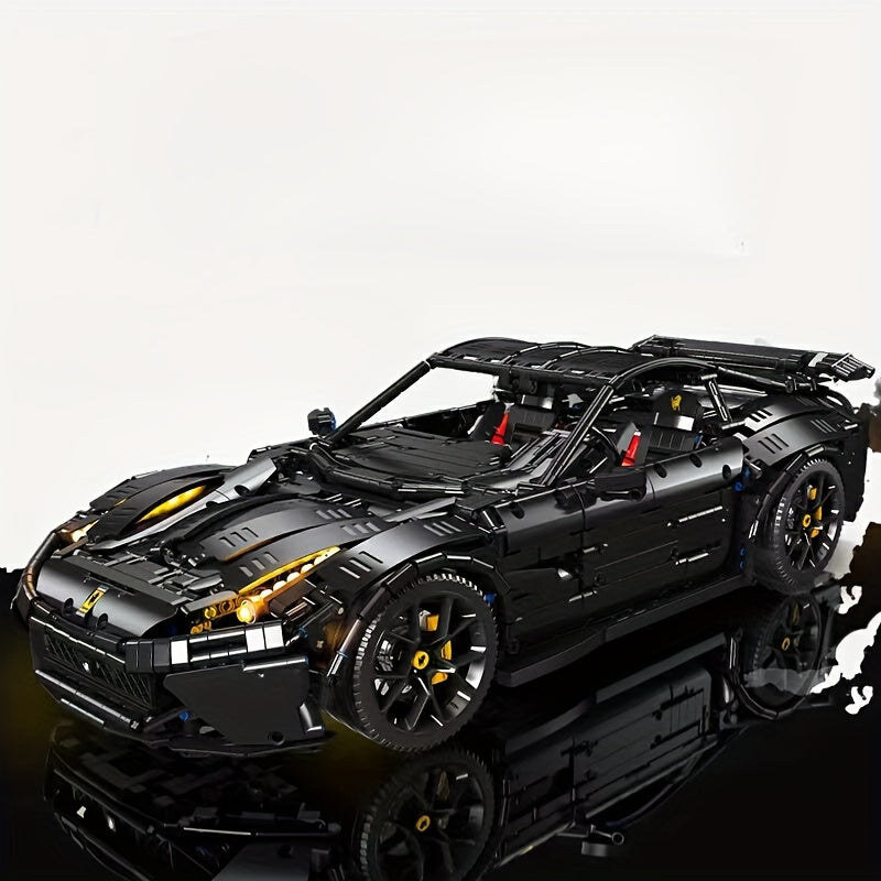 3097pcs Black Style Supercar Model Building Blocks, Birthday Gift, Christmas Halloween Gift Easter Day Gift
