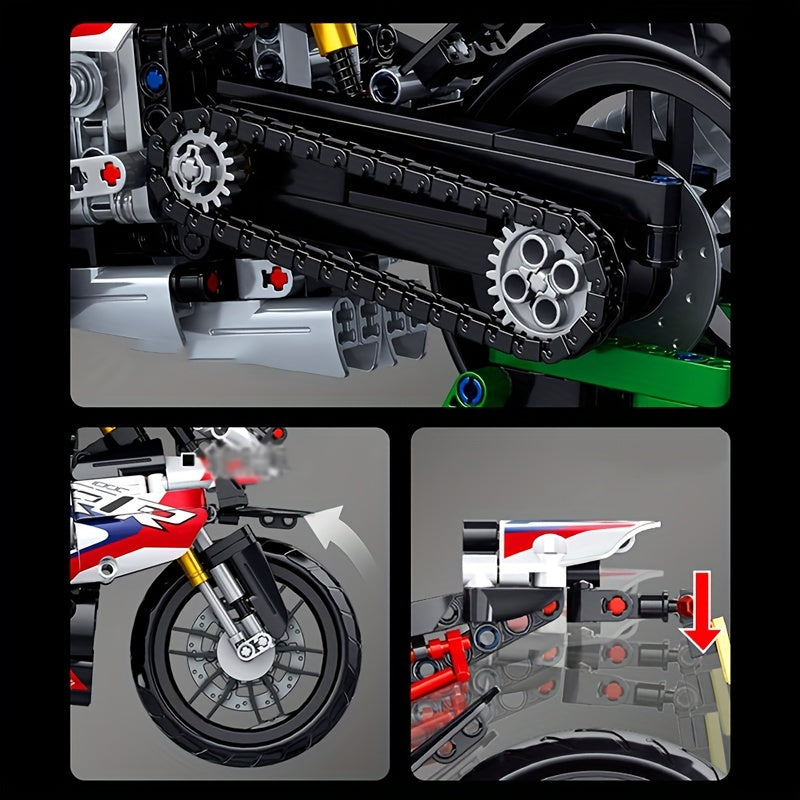 Technical Motorcycle Building Block Model, Vehicle City Racing Car Locomotive Toys Bricks, Motorbike Model, Gifts