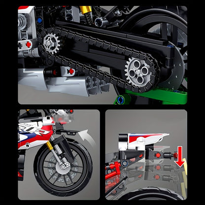 Technical Motorcycle Building Block Model, Vehicle City Racing Car Locomotive Toys Bricks, Motorbike Model, Gifts