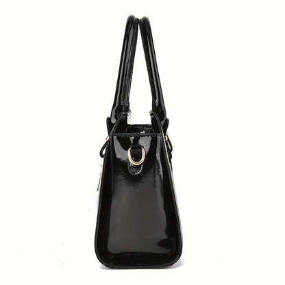 today's deals，No middlemen to make the difference!Classic Solid Color Crocodile Pattern Tote Bag With Clutch Purse, Textured Bags For Women