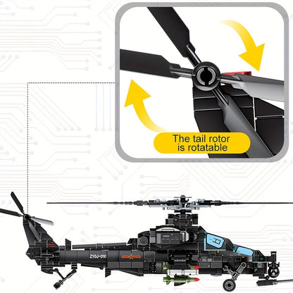704pcs City SWAT Armed Helicopter Building Blocks - Perfect Easter Day Gift for Boys