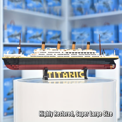 Large Titanic Model Building Block Kit, 1333 Pieces Adults Challenging Huge Titanic Cruise Ship Model Building Set Toys