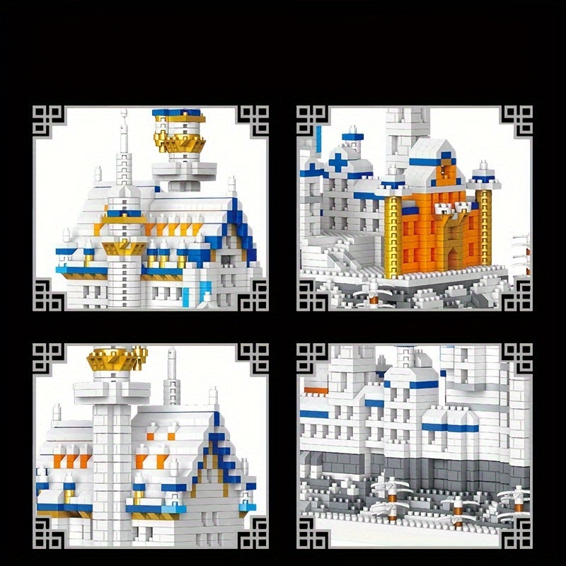 2790pcs Miniature Building Blocks Of World Famous Landmarks, Swan Lake Castle, A World Landscape Architectural Model, Assembly Toy, Gift, De
