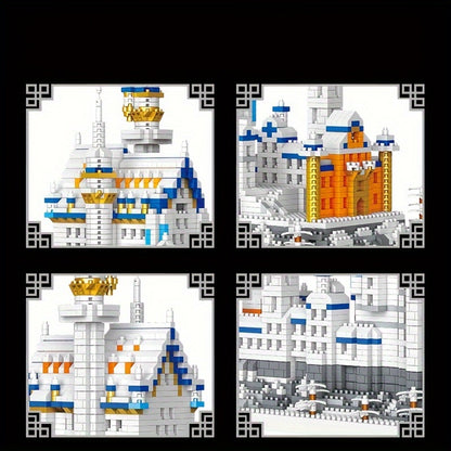 2790pcs Miniature Building Blocks Of World Famous Landmarks, Swan Lake Castle, A World Landscape Architectural Model, Assembly Toy, Gift, De