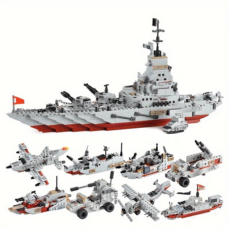 Building Block Cruiser Gift, 900pcs Diy Building Kit, Learning Engineering Building Toys, Christmas Gift