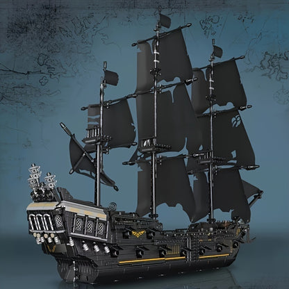 2868pcs Black Pirate Ship Building Blocks for Adults - Educational DIY Toy and Holiday Gift