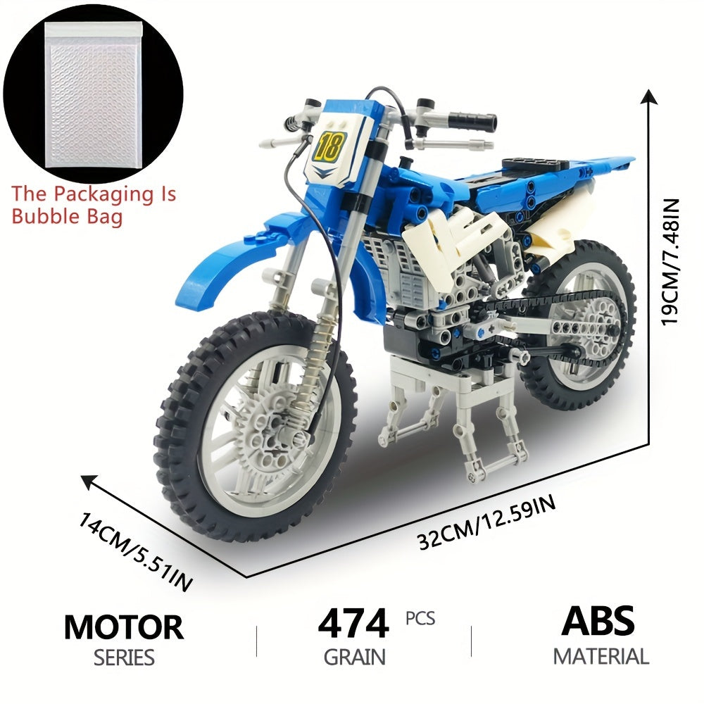 Technical 1:6 Motorcycle Building Blocks, The Motocross Motorbike Model Bricks, High-Tech Classic Collection, Educational Toys, Gifts