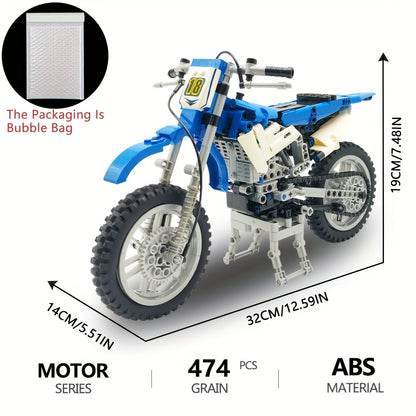 Technical 1:6 Motorcycle Building Blocks, The Motocross Motorbike Model Bricks, High-Tech Classic Collection, Educational Toys, Gifts