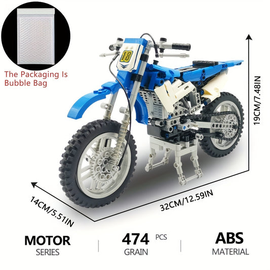 Technical 1:6 Motorcycle Building Blocks, The Motocross Motorbike Model Bricks, High-Tech Classic Collection, Educational Toys, Gifts