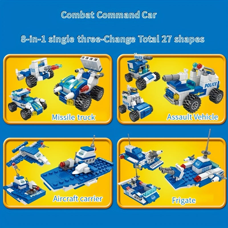 Department Car Building Blocks, City Patrol Police Toy, Vehicle Truck Action Figures Brick Toys For Children, Role-Play Toys For Boys