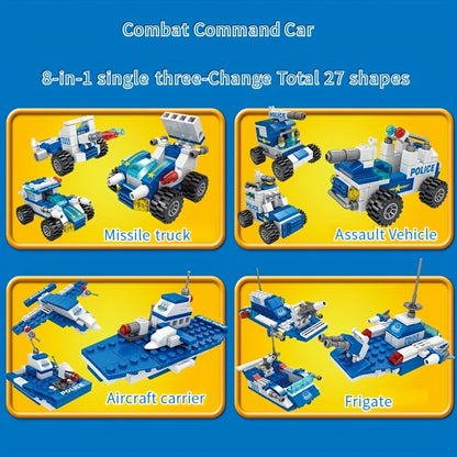 Department Car Building Blocks, City Patrol Police Toy, Vehicle Truck Action Figures Brick Toys For Children, Role-Play Toys For Boys