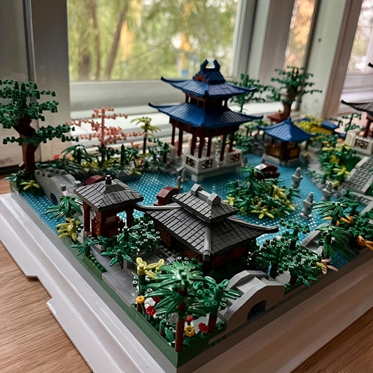 Hangzhou West Lake Architecture Building Blocks Kit, 2500+PCS, High-Difficulty ABS Construction Toy for Ages 6-8 Years Old, Ideal Christmas