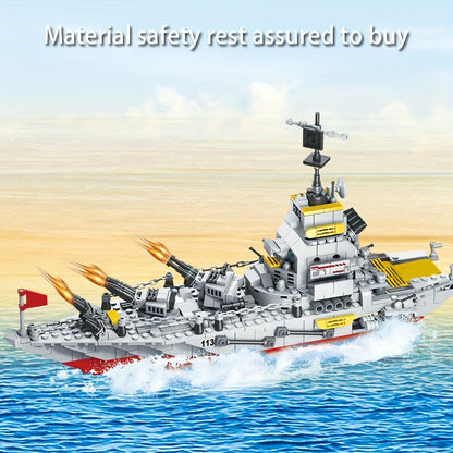 Building Block Cruiser Gift, 900pcs Diy Building Kit, Learning Engineering Building Toys, Christmas Gift
