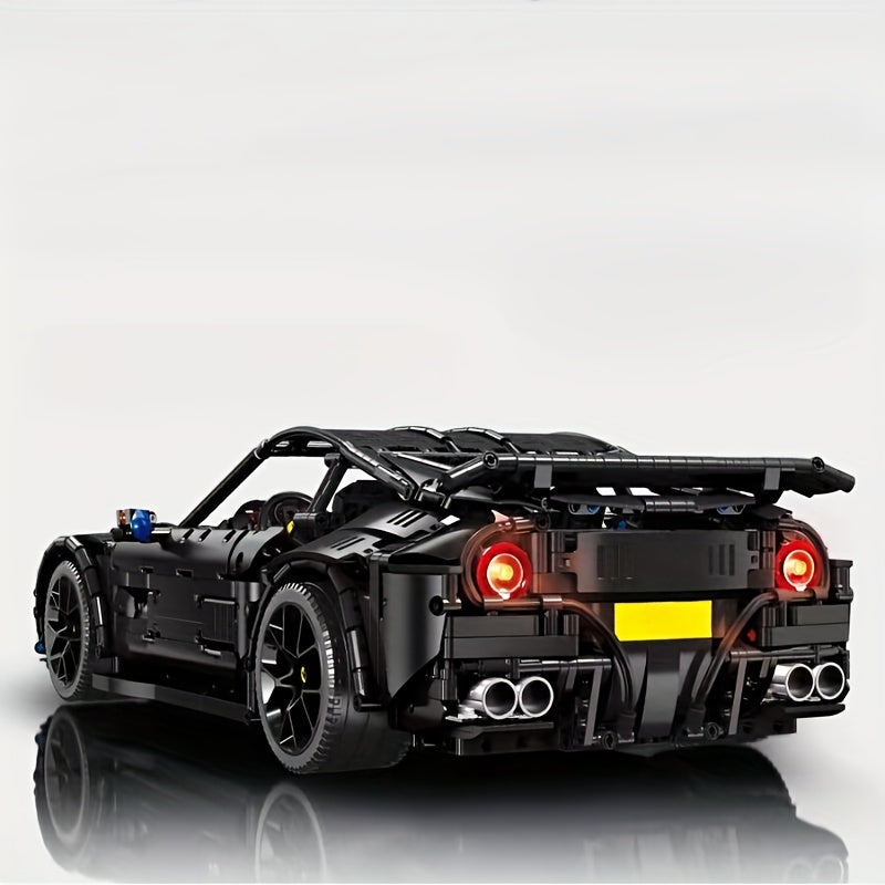 3097pcs Black Style Supercar Model Building Blocks, Birthday Gift, Christmas Halloween Gift Easter Day Gift