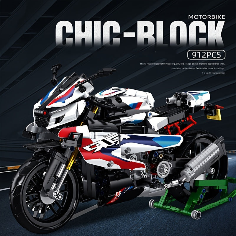 Technical Motorcycle Building Block Model, Vehicle City Racing Car Locomotive Toys Bricks, Motorbike Model, Gifts