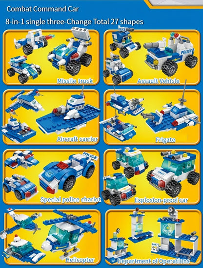 Department Car Building Blocks, City Patrol Police Toy, Vehicle Truck Action Figures Brick Toys For Children, Role-Play Toys For Boys