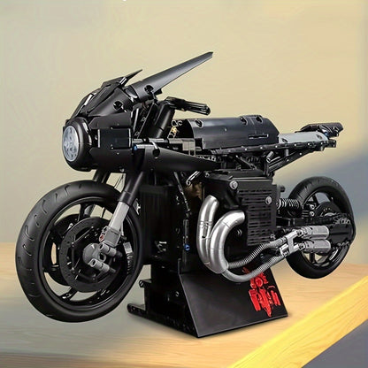 1981-Piece Cool Dark Motorcycle & Racing Car Building Blocks Set - 1:5 Scale Diy Model Kit For Teens & Adults, Durable Abs Material, Perfect