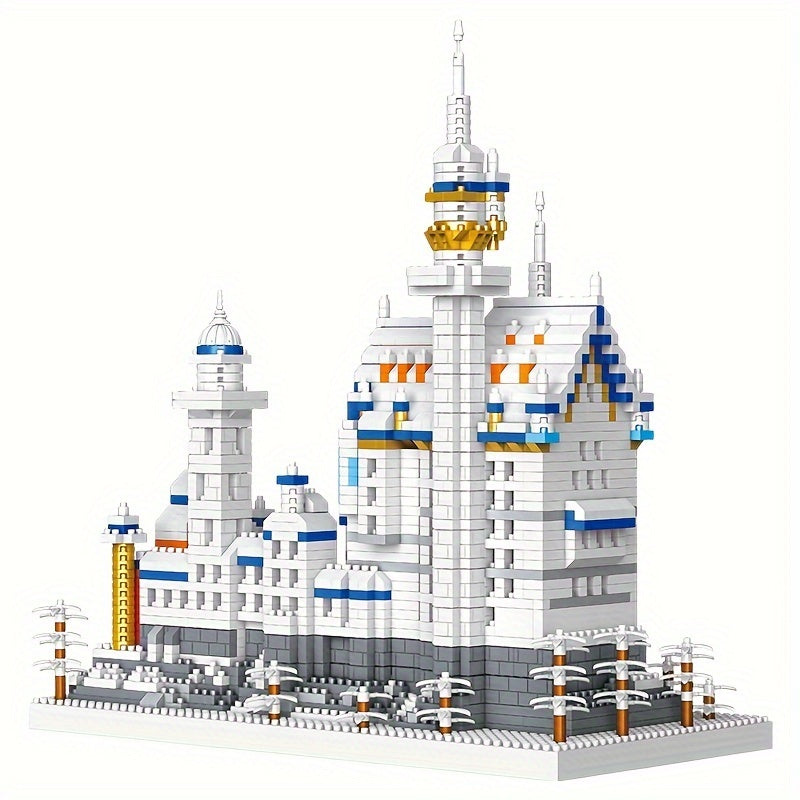 2790pcs Miniature Building Blocks Of World Famous Landmarks, Swan Lake Castle, A World Landscape Architectural Model, Assembly Toy, Gift, De