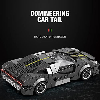 Reobrix 685 Bugatti La Voiture Noire Toy Car Building Blocks, Model Car Kit for Display and Collectible, Super Sport Car Building Toy for Bo