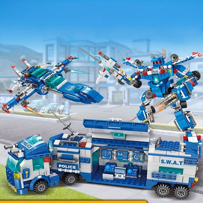 Department Car Building Blocks, City Patrol Police Toy, Vehicle Truck Action Figures Brick Toys For Children, Role-Play Toys For Boys
