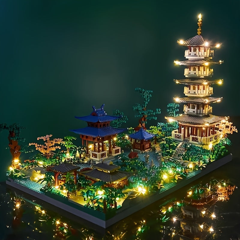 Hangzhou West Lake Architecture Building Blocks Kit, 2500+PCS, High-Difficulty ABS Construction Toy for Ages 6-8 Years Old, Ideal Christmas