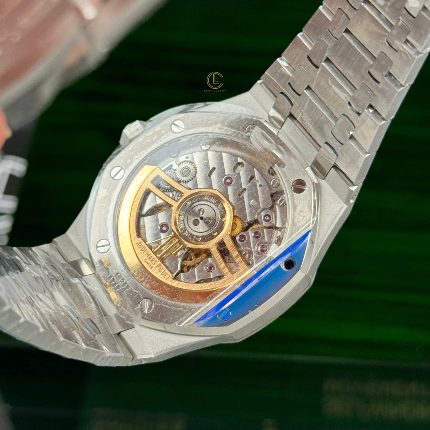 【#A288】Octagonal Steel Watch With Grid Dial & Date Window For Men