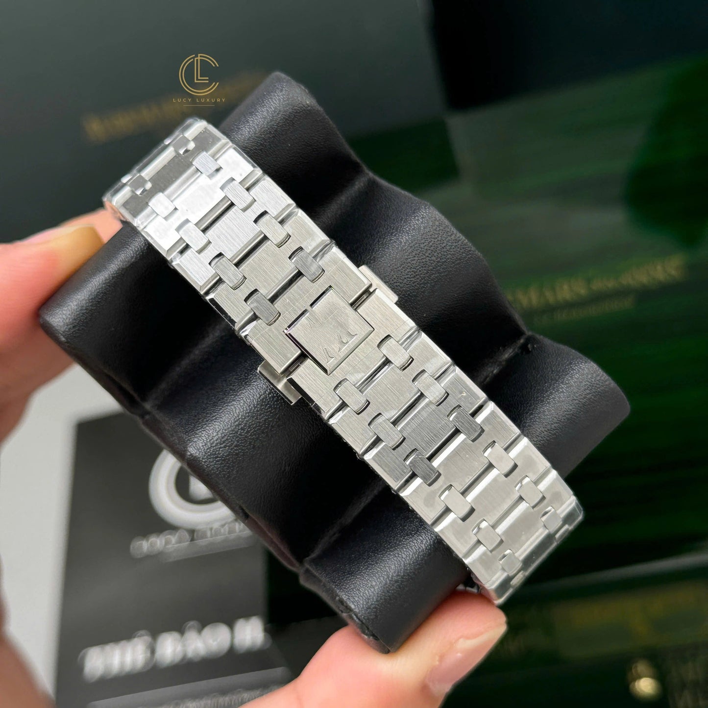 Octagonal Skeleton Automatic Watch in Stainless Steel