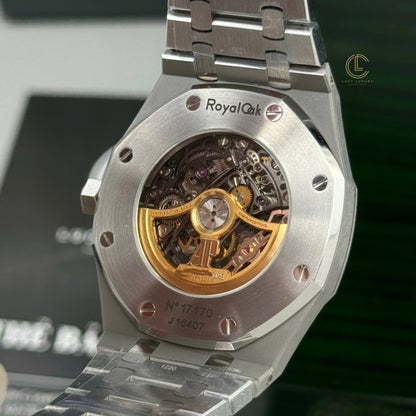 Octagonal Skeleton Automatic Watch in Stainless Steel
