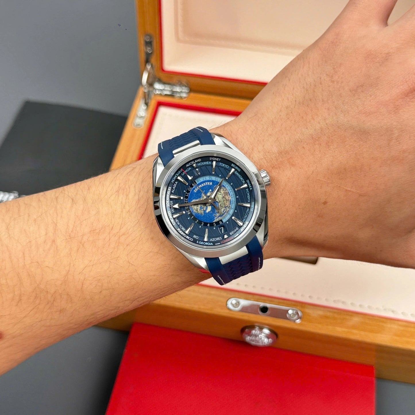 Seamaster World Time Earth Dial Automatic Men's Watch