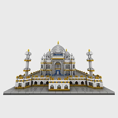 3950pcs Large World's Famous Architecture Building Blocks, Taj Mahal Castle Model, City Landmarks Desktop Ornaments, Micro Bricks, High Diff