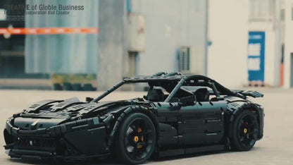 3097pcs Black Style Supercar Model Building Blocks, Birthday Gift, Christmas Halloween Gift Easter Day Gift