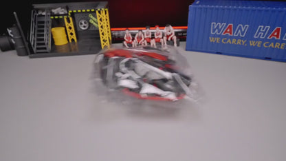 1200+pcs Red Equation Supercar Building Blocks Ornament, High Difficult Inserted Toy, Birthday Gift, New Year Gift Easter Gift