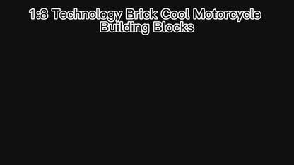 Technic Bricks Motorcycle Building Block Set - 579pcs 1:8 Scale Orange Model Kit for Ages 8-12, ABS Material, Push Operation Mode - Ideal Gi
