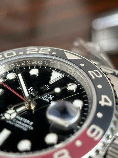 Black & Red Bezel GMT Automatic Watch